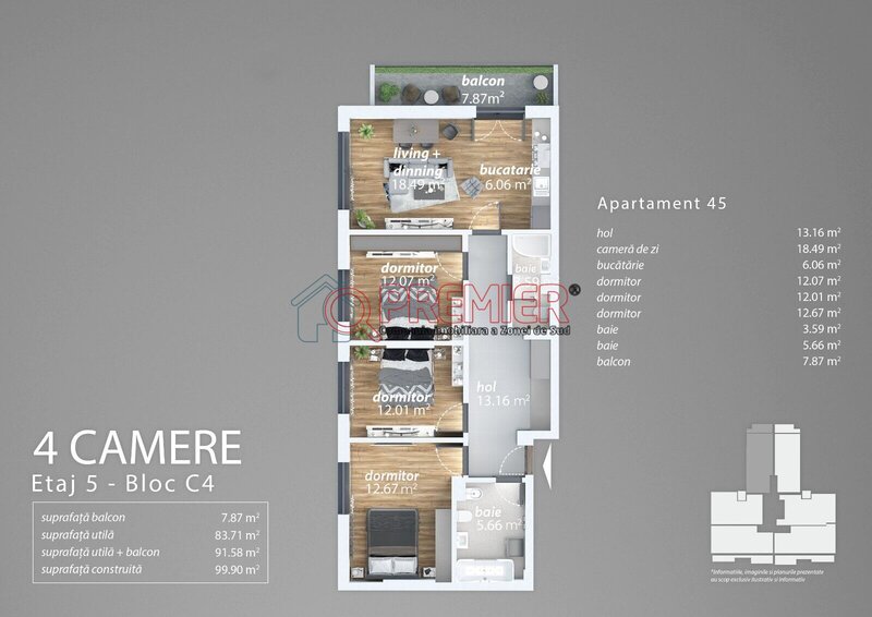 Sector 4 Grand Arena Parcul Tudor Arghezi apartament 4 camere